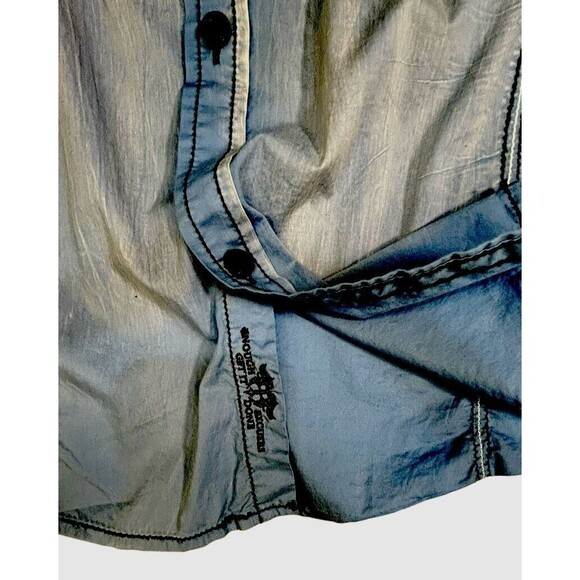 Roar Anchored L/S Double Sided Embroidered Button Up Shirt ~ Men XL ~ Blue - Picture 14 of 15